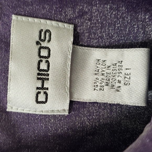 Chico's Women's Long Sleeve Button Down Shirt - Picture 2 of 7